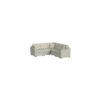 Linon KYVOS Mallory 24" Modular Armless Chair in Grey Mist Chenille