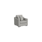Linon KYVOS Mallory 24" Modular Armless Chair in Grey Mist Chenille