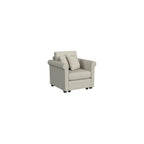 Linon KYVOS Mallory 24" Modular Armless Chair in Grey Mist Chenille