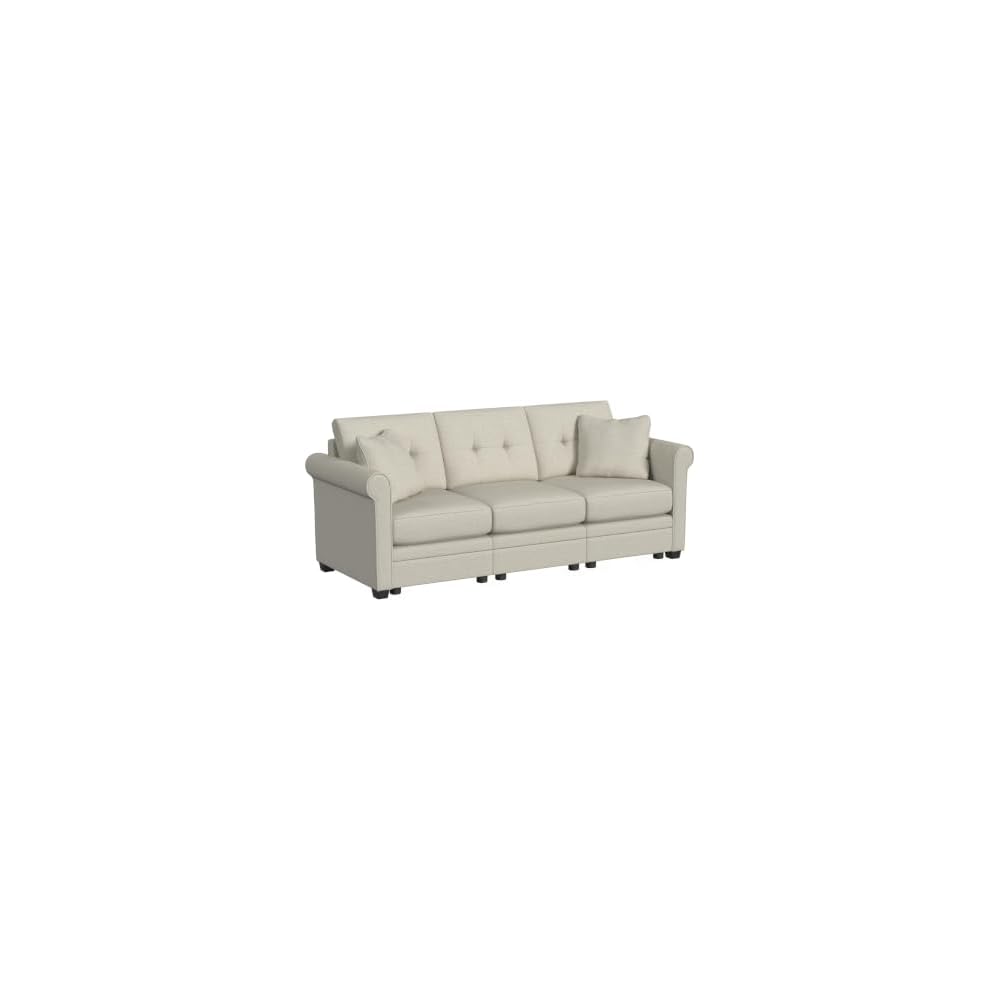 Linon KYVOS Mallory 24" Modular Armless Chair in Grey Mist Chenille