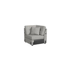 Linon KYVOS Mallory 24" Modular Armless Chair in Grey Mist Chenille