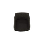 Calico Designs Adelaide Mid-Back Swivel Office Accent Chair – Dark Gray Faux Suede Tufted Upholstery, White Metal Legs, 250-lb Capacity – Modern Accent Home Office Swivel Seat