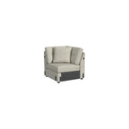 Linon KYVOS Mallory 24" Modular Armless Chair in Grey Mist Chenille