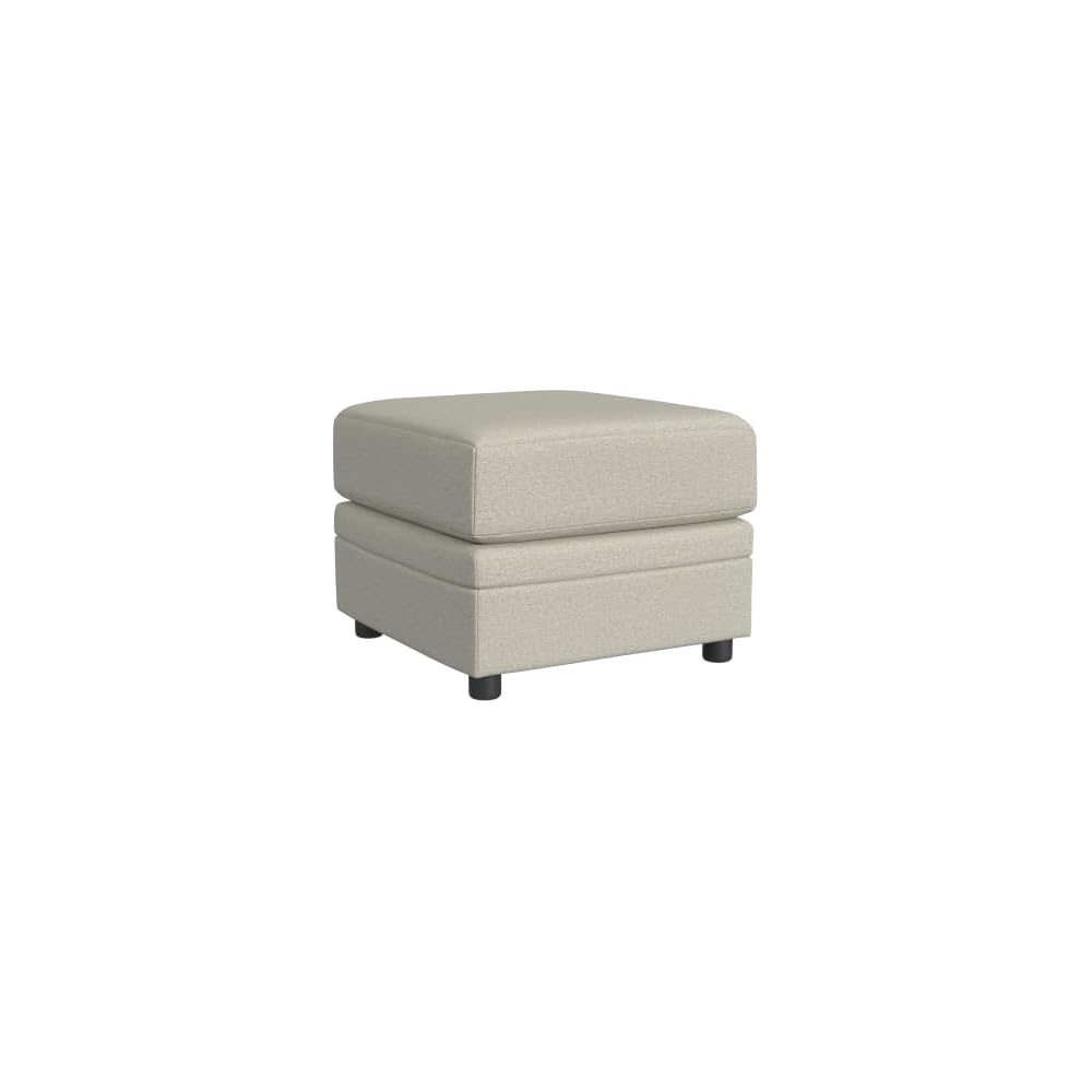 Linon KYVOS Mallory 24" Modular Armless Chair in Grey Mist Chenille
