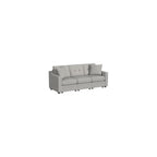 Linon KYVOS Mallory 24" Modular Armless Chair in Grey Mist Chenille
