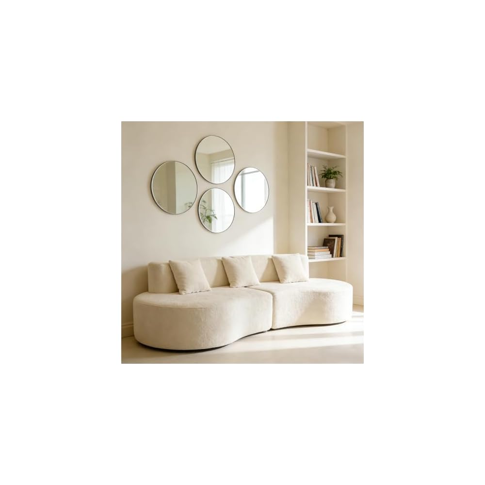 Curved Sofa 95.3” Modern Cloud Sectional Couch