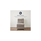Linon KYVOS Mallory 24" Modular Armless Chair in Grey Mist Chenille