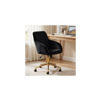 Blue Leather Office Chair, Mid Century Home Office Desk Chair