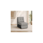 Linon KYVOS Mallory 24" Modular Armless Chair in Grey Mist Chenille