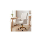 Blue Leather Office Chair, Mid Century Home Office Desk Chair