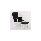 Artiva USA Wood Glider Chair and Ottoman Mircofiber Cushion Set