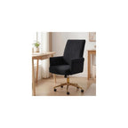 Blue Leather Office Chair, Mid Century Home Office Desk Chair