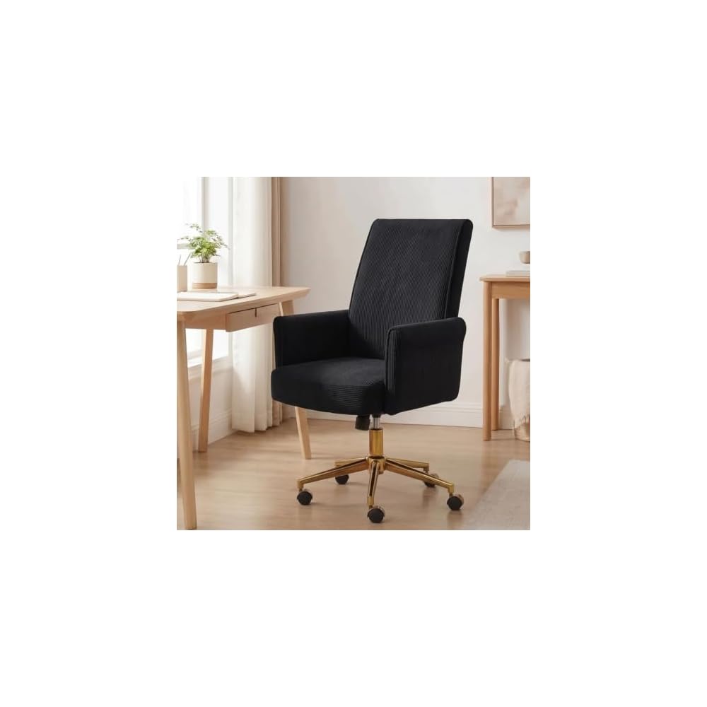Blue Leather Office Chair, Mid Century Home Office Desk Chair