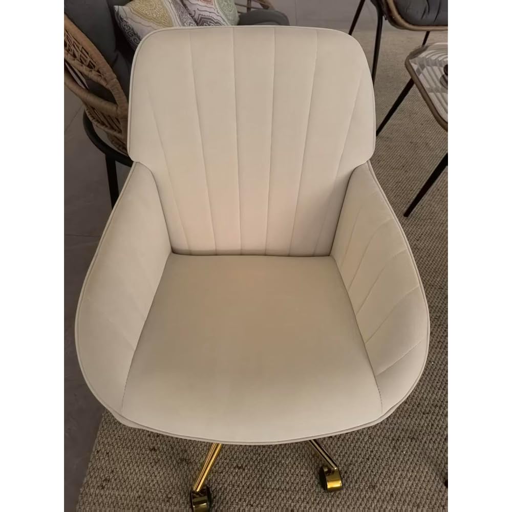 Blue Leather Office Chair, Mid Century Home Office Desk Chair
