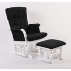 Artiva USA Wood Glider Chair and Ottoman Mircofiber Cushion Set