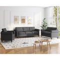 PUREMIND 3 Piece Living Room Sofa Sets Furniture, Sectional Couch and Loveseat and Armchair Set, Modern 3 Seater Sofa + 2 Seater Couch+ Accent Chair Furniture Set for Living Room
